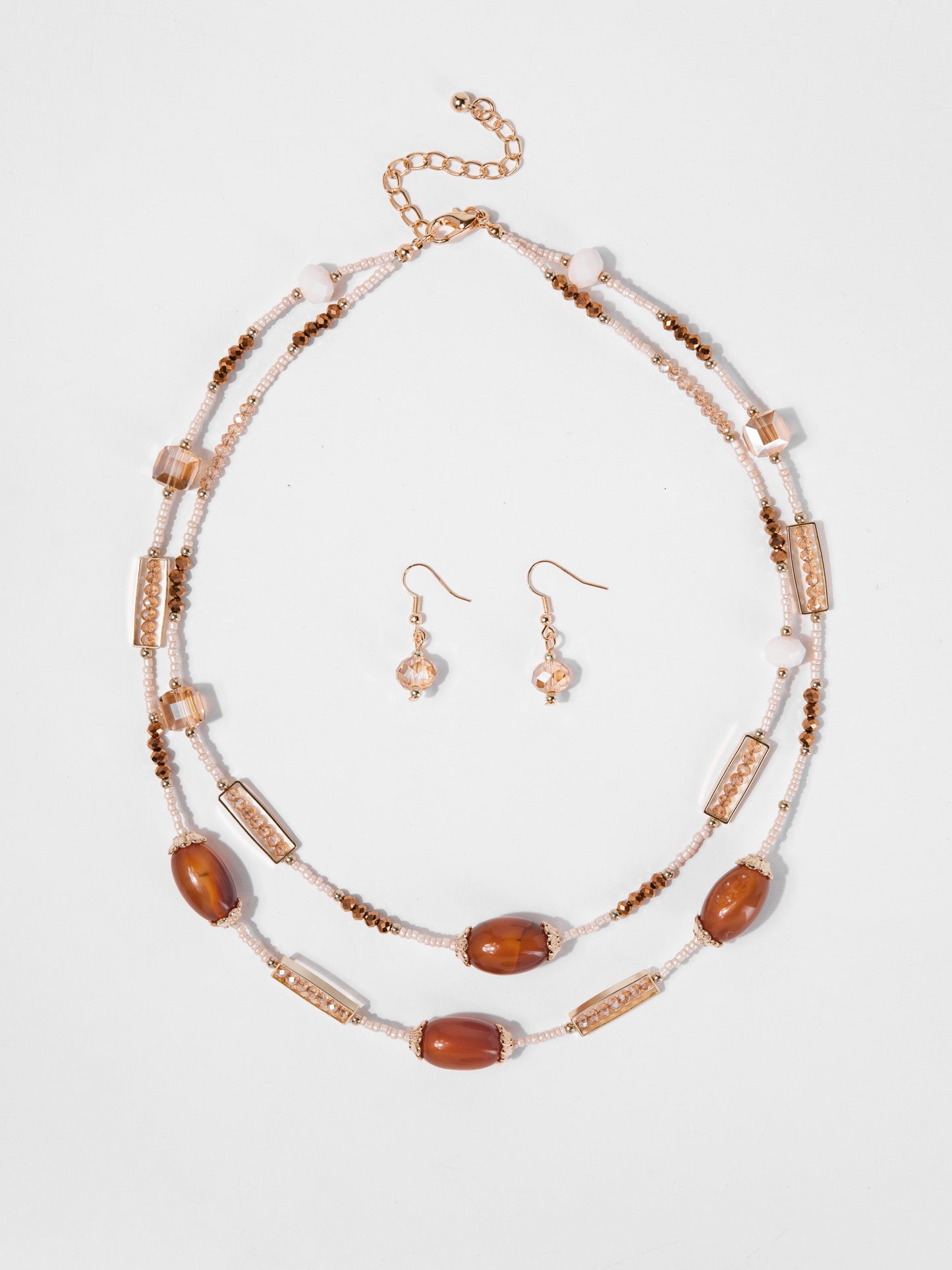 June Beaded Stone Necklace Set