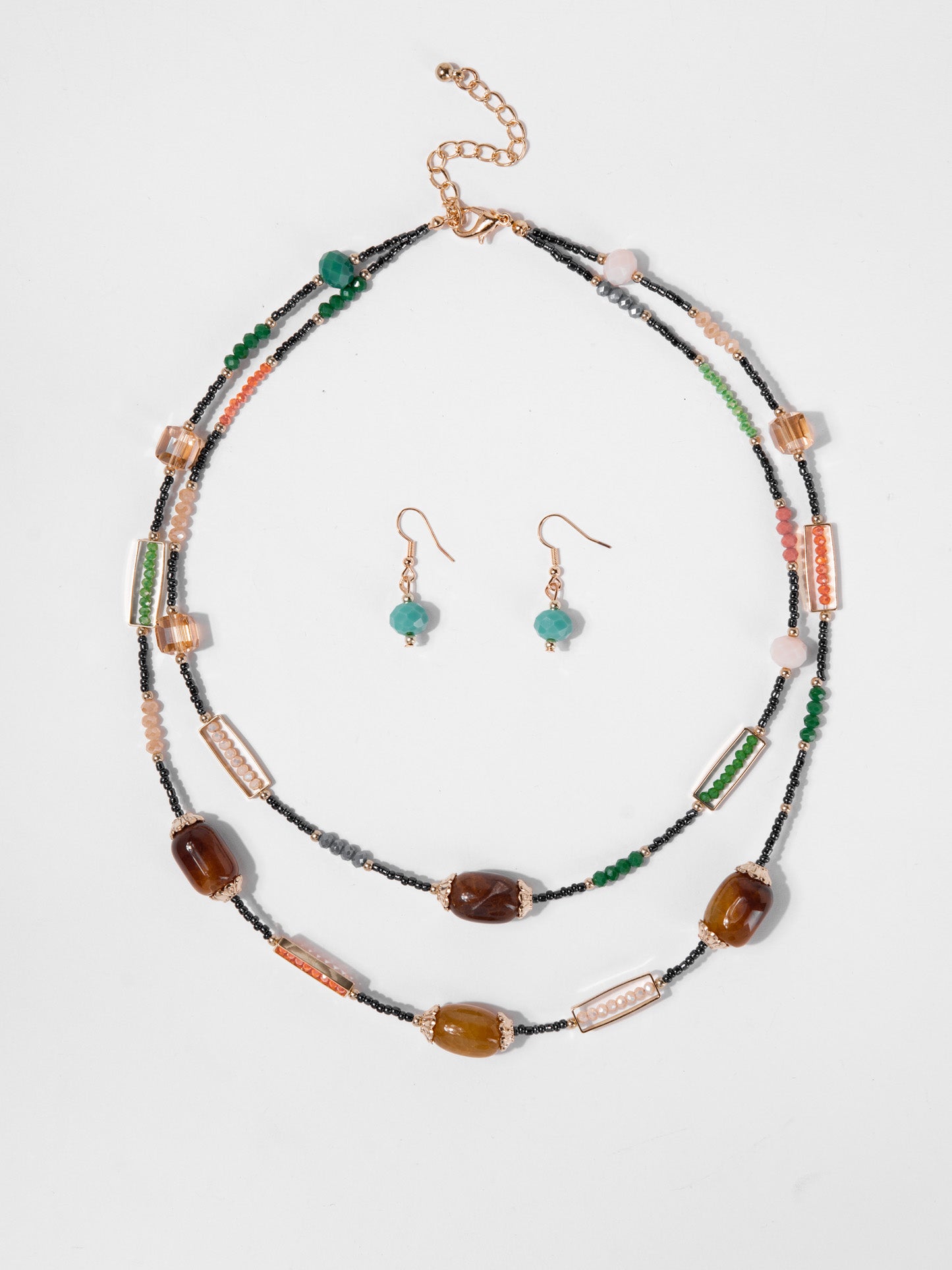 June Beaded Stone Necklace Set