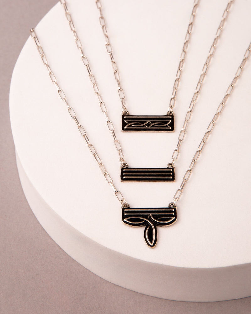 Daphne 3pc Western Boot Stitch Pendant Necklace Set