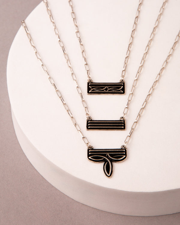 Daphne 3pc Western Boot Stitch Pendant Necklace Set