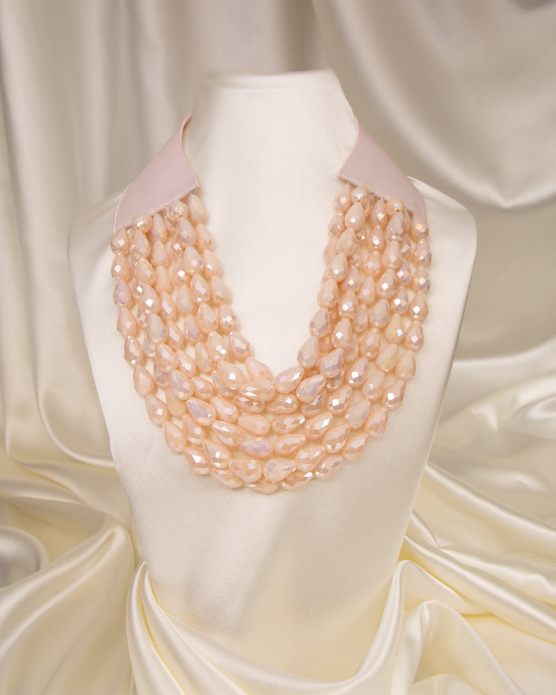 Charlette Seven-Strand Faceted Bead Necklace | Ivory