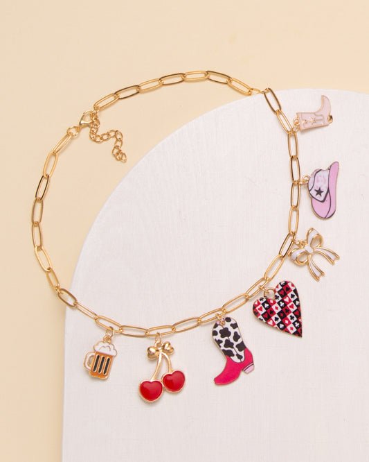 Erin 80's Nostalgia Enamel Charm Necklace