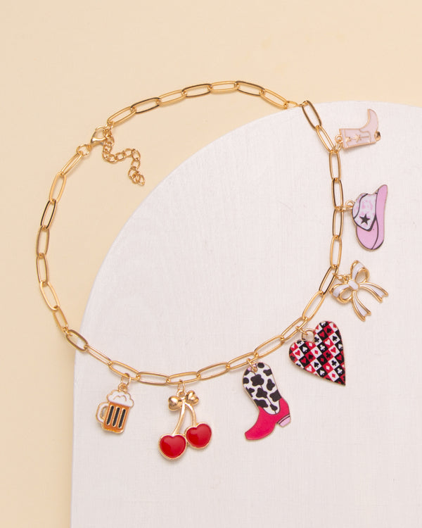 Erin 80's Nostalgia Enamel Charm Necklace