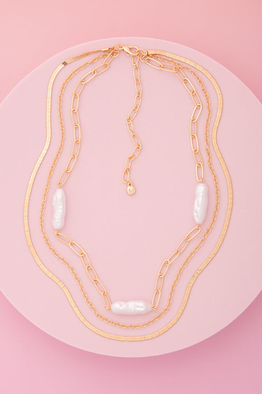 Megan Multi-Strand Baroque Pearl Necklace
