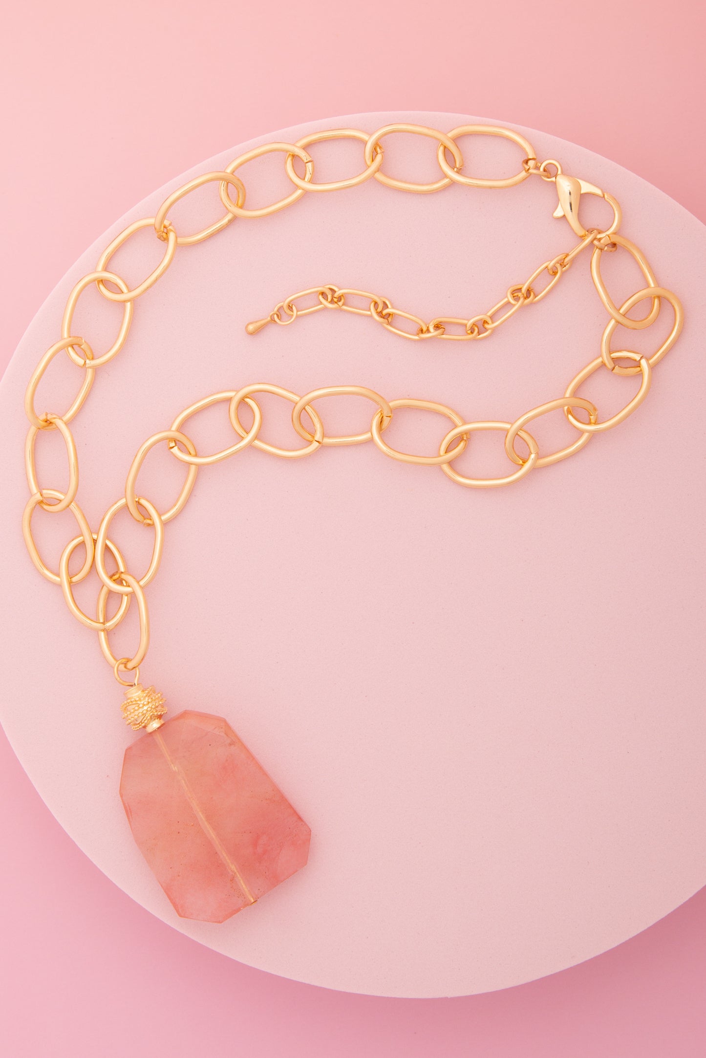 Wendy Styled Color Stone Amulet Pendant Necklace