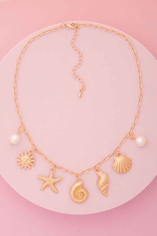 Charlette Sea Life Theme Charm Necklace