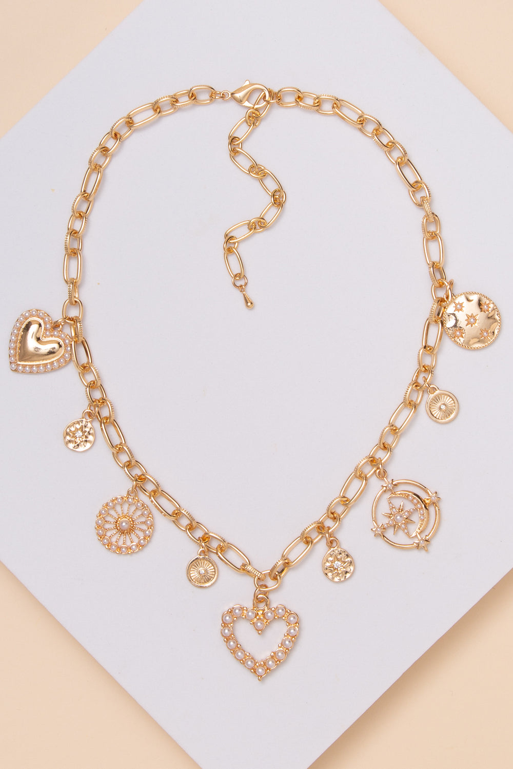 Anne Heart Trinket Charm Necklace