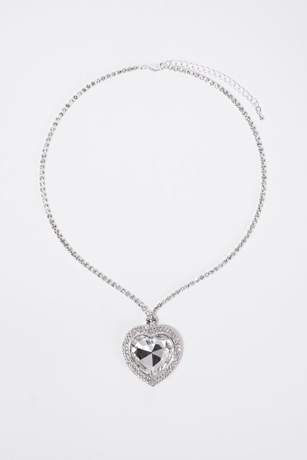 Valentine's Day Heart Gemstone Pendant Necklace