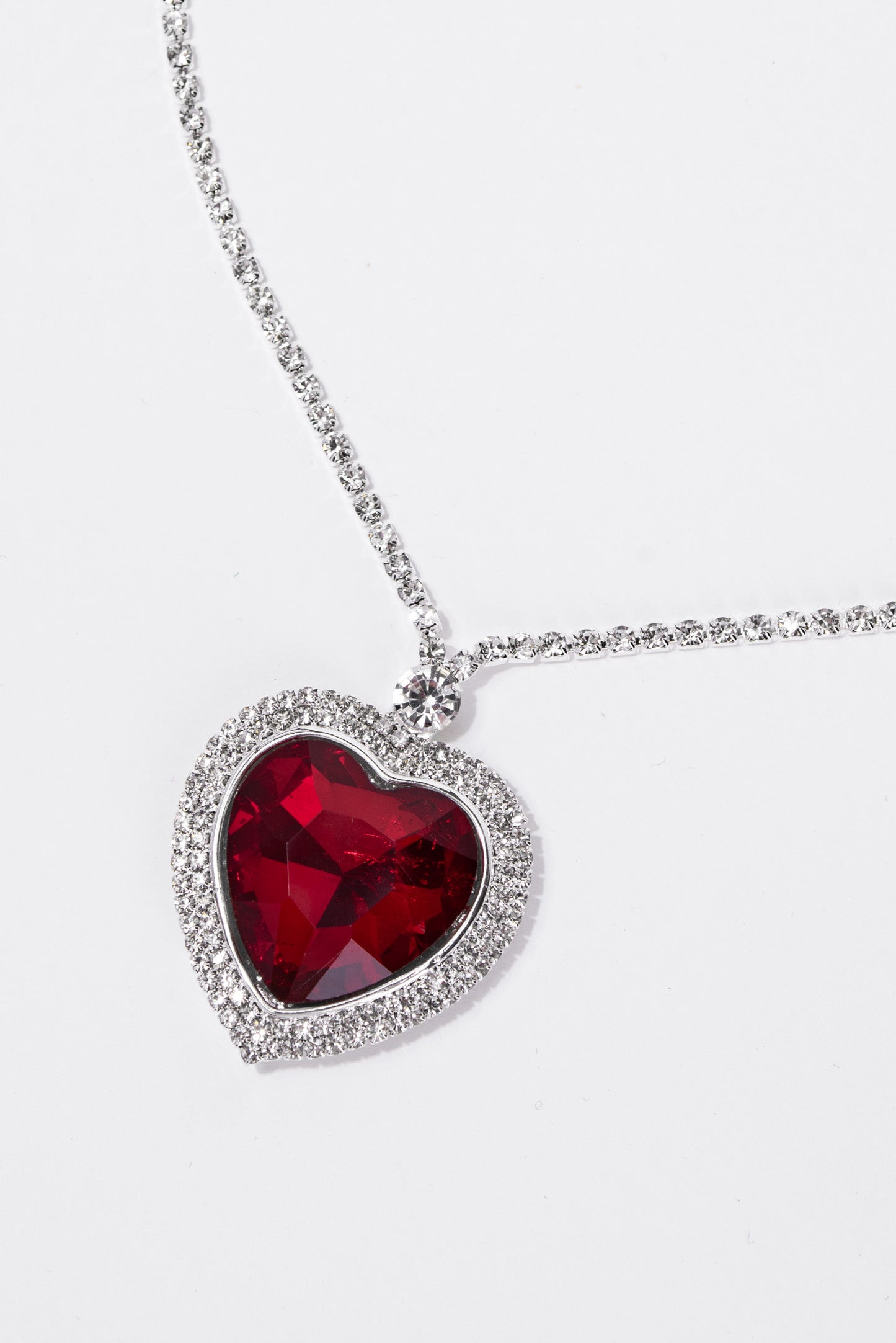Valentine's Day Heart Gemstone Pendant Necklace
