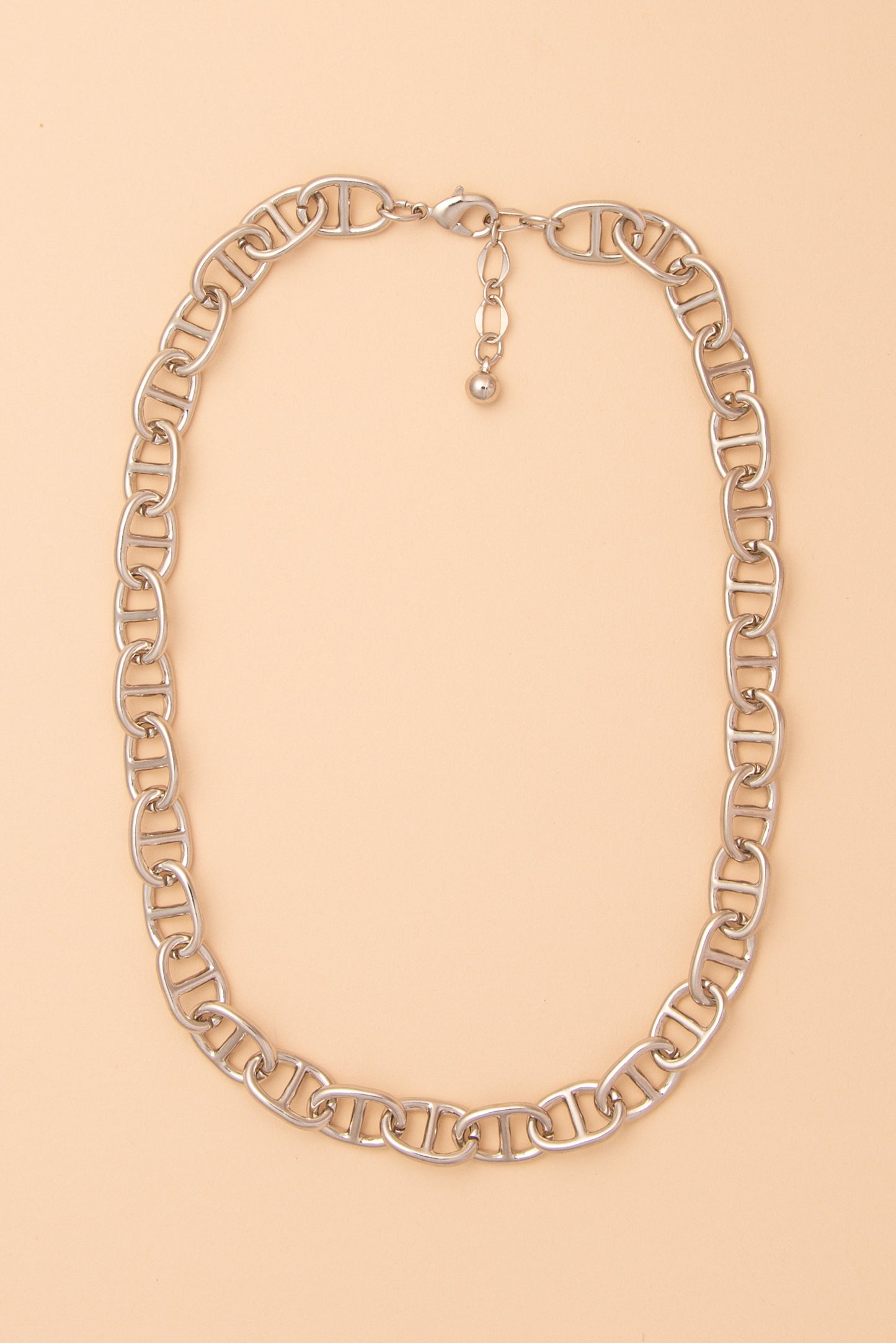 Francesca Polished Soda Tab Link Chain Necklace
