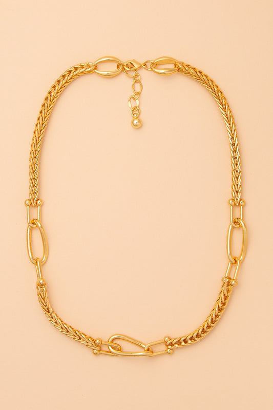 Julianna Oval Link Rope-Style Chain Necklace | Gold