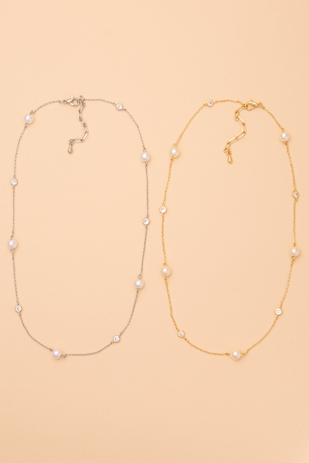 Mariella Pearl & Cubic Zirconia Station Necklace