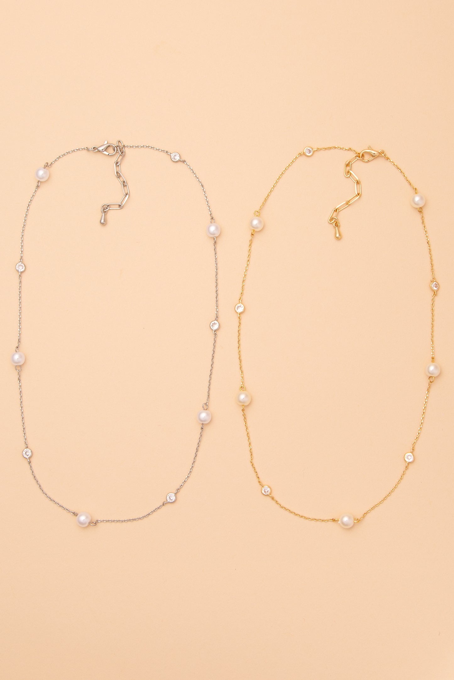 Mariella Pearl & Cubic Zirconia Station Necklace