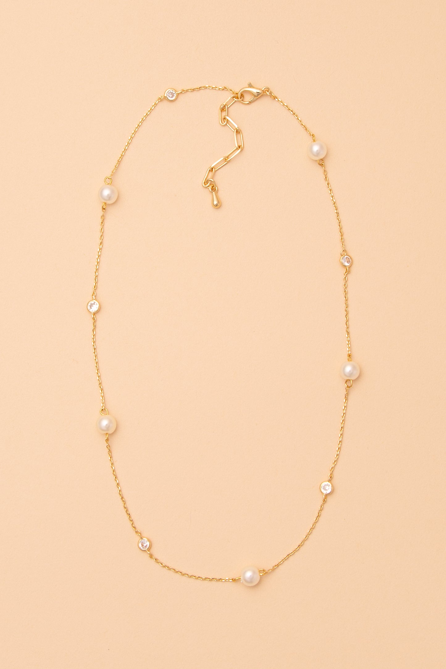 Mariella Pearl & Cubic Zirconia Station Necklace