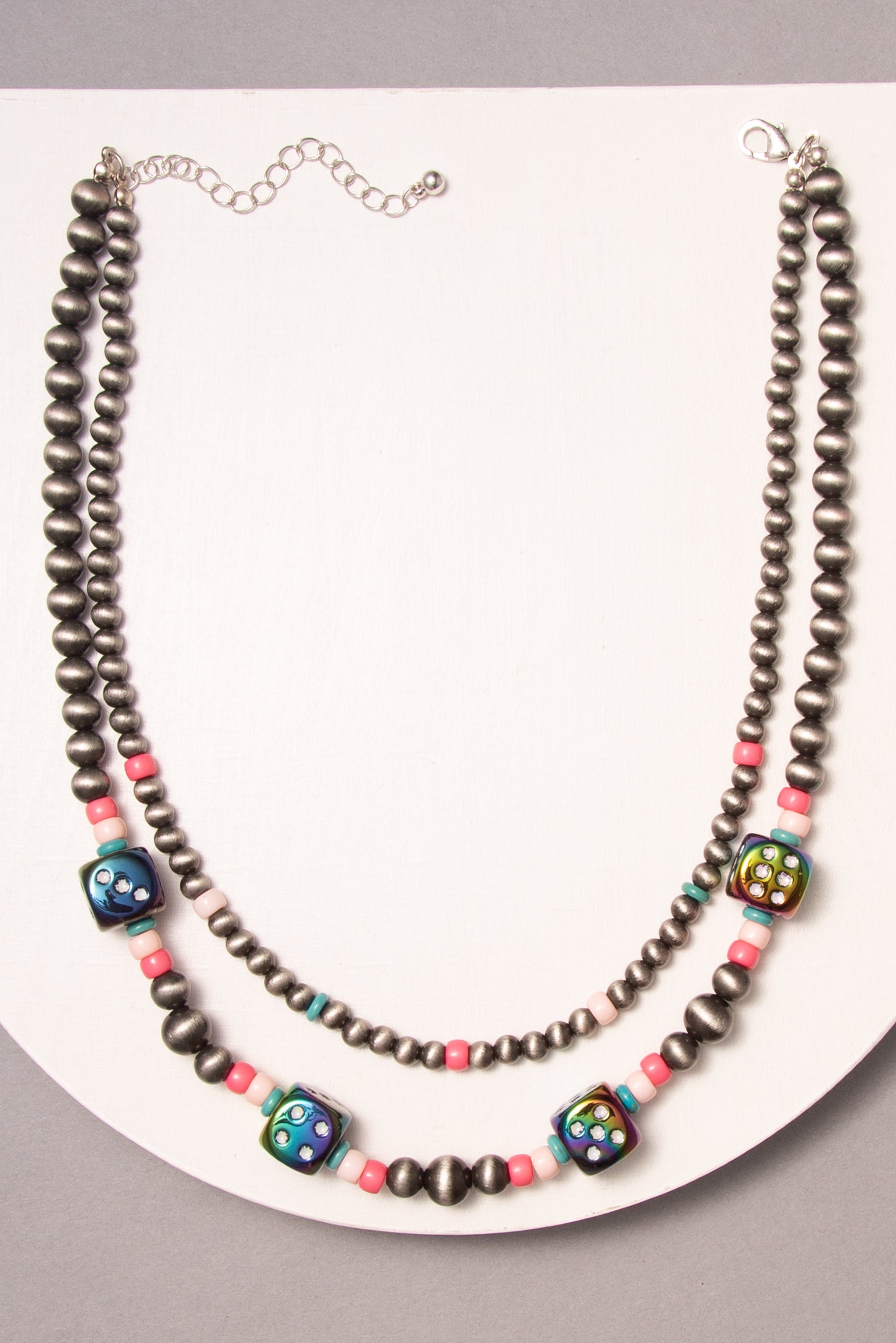 Alicia Western Two-Strand Beaded Dice Necklace
