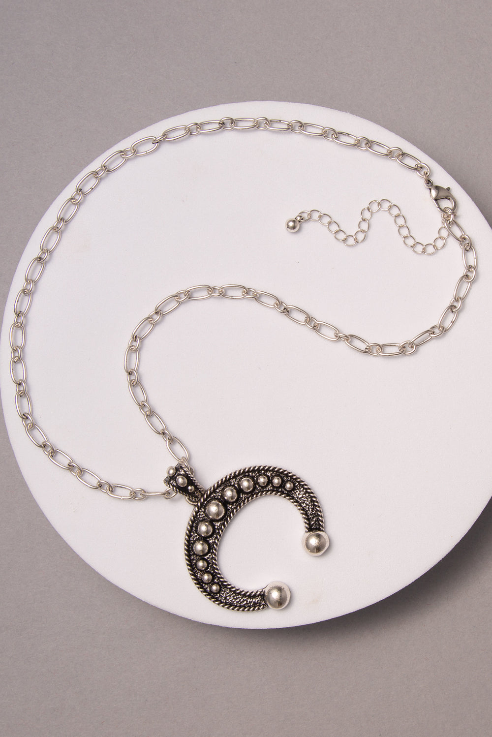 Helen Western Bubble Pattern Squash Blossom Pendant Necklace