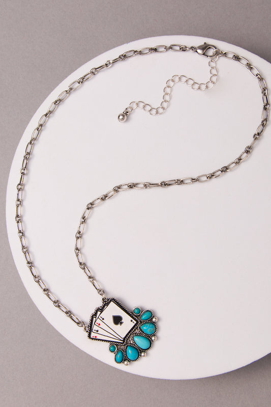 Elle Western Ace of Spades Pendant Necklace