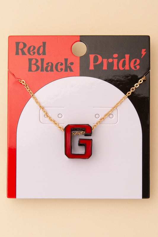 Iris Game Day "G" Necklace