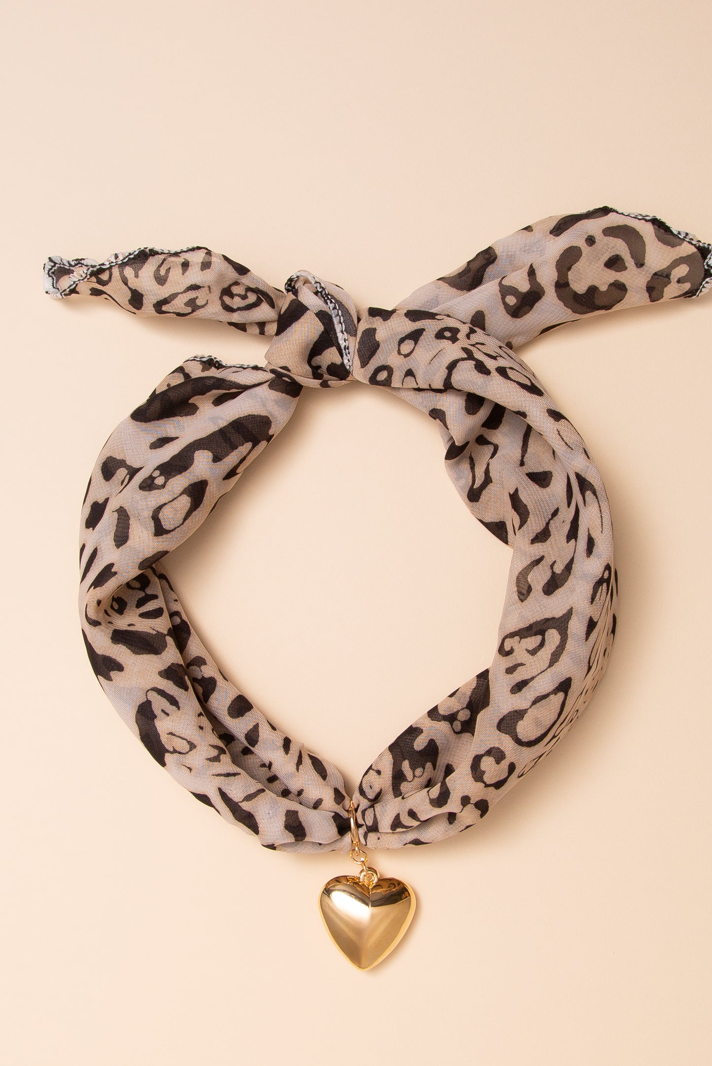 Kara Heart Pendant Scarf Tie-Back Necklace