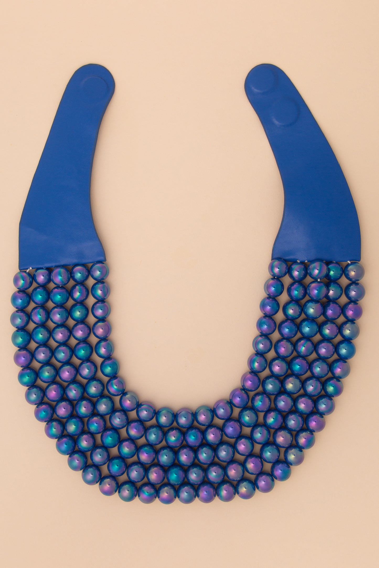 Amanda Multi-Strand Metallic Color Beaded Necklace