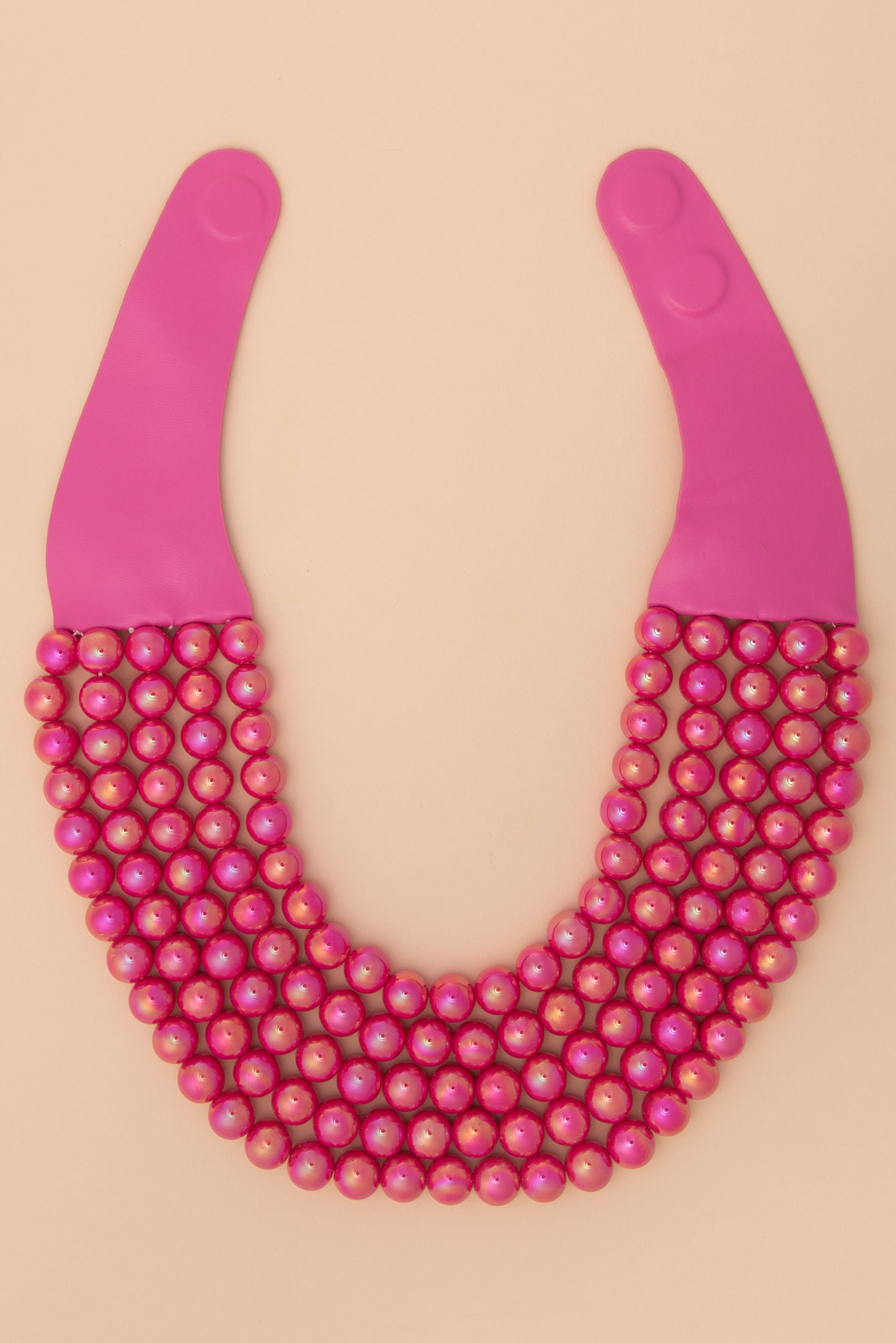 Amanda Multi-Strand Metallic Color Beaded Necklace