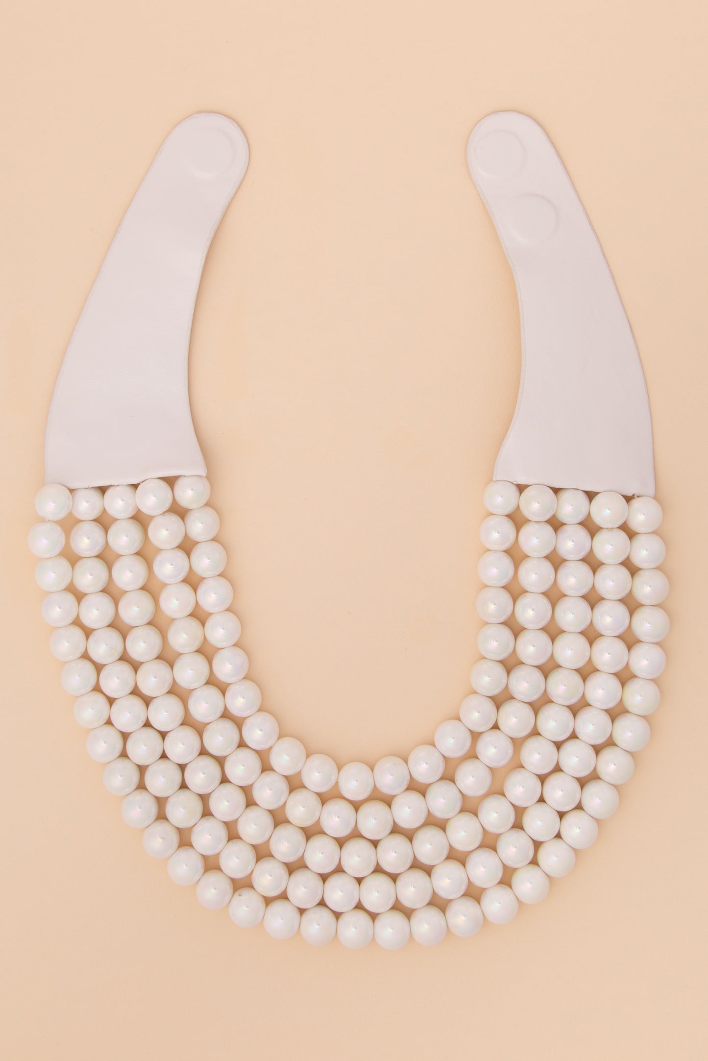 Amanda Multi-Strand Metallic Color Beaded Necklace