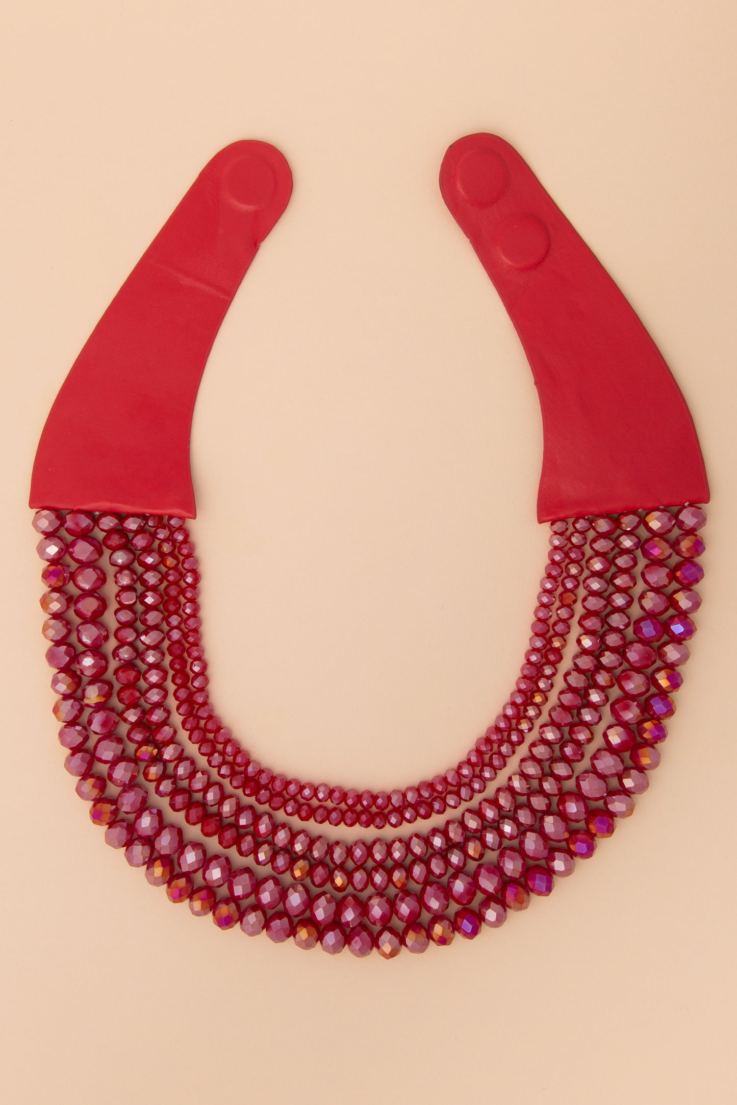 Hanna Multi-Strand Faceted Bead Necklace