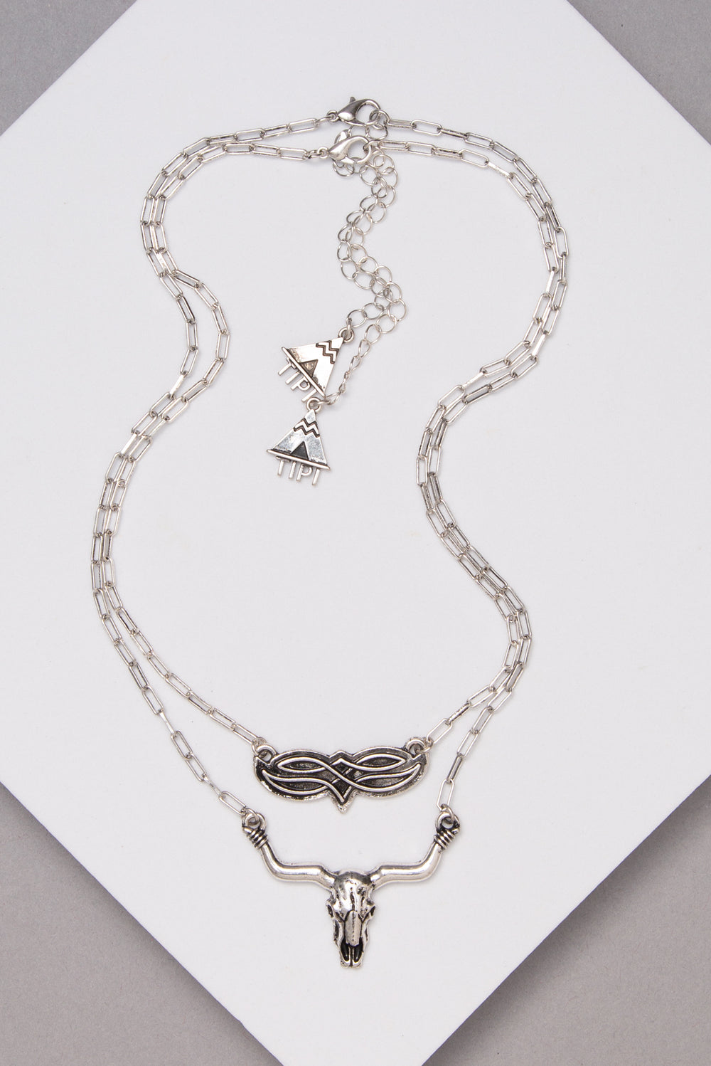 Dorothy Western Layered Necklace Set with Longhorn Skull