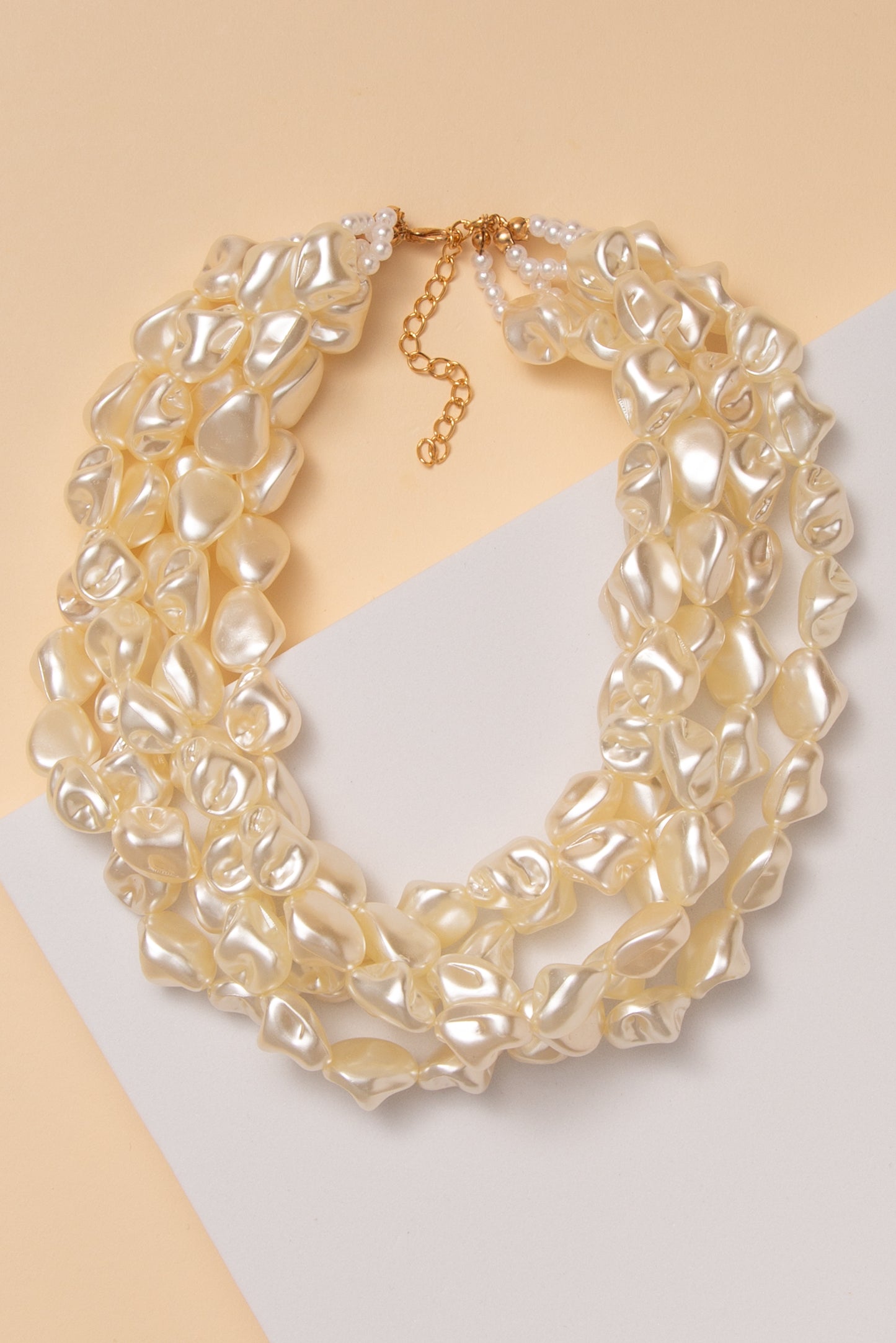 Gia Multi-Strand Baroque Pearl Beaded Necklace