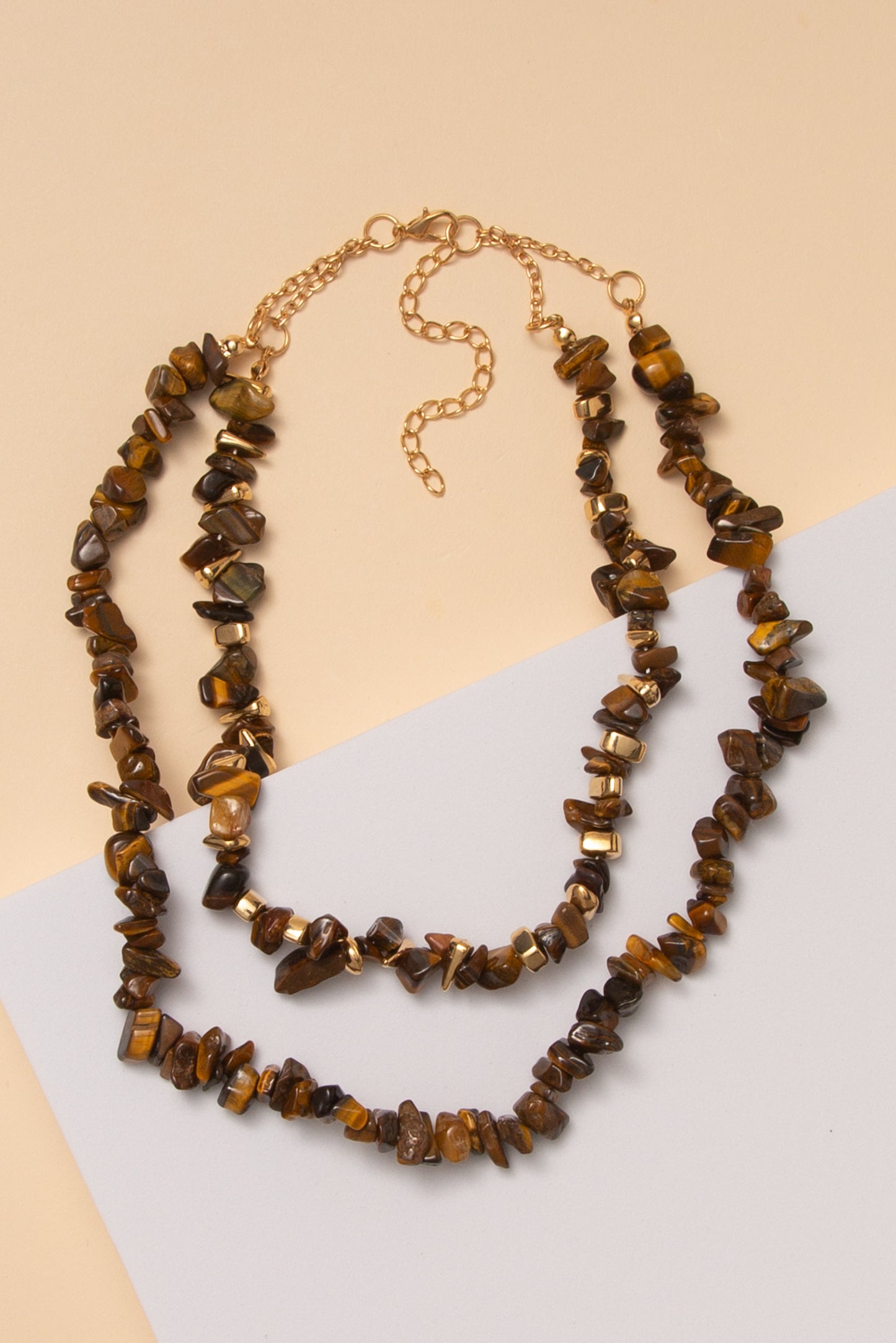 Jane Multi-Strand Freeform Resin Stone Bead Necklace
