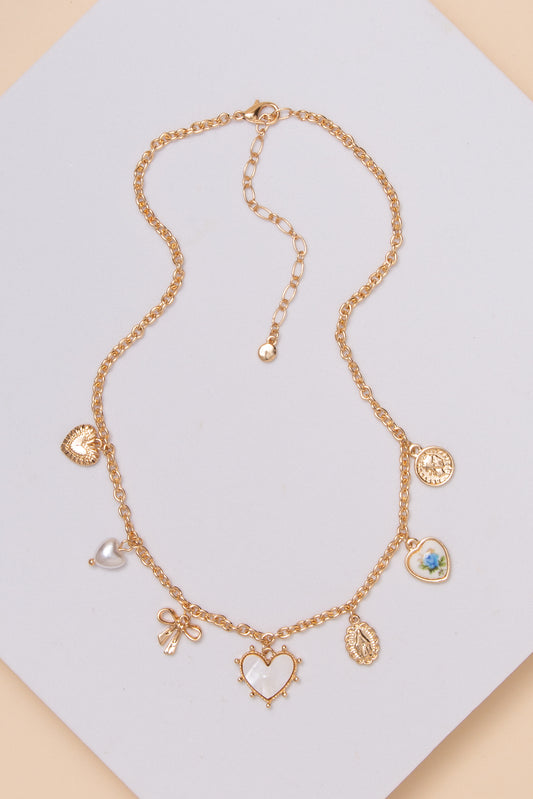 Hazel Heart Charm Trinket Necklace