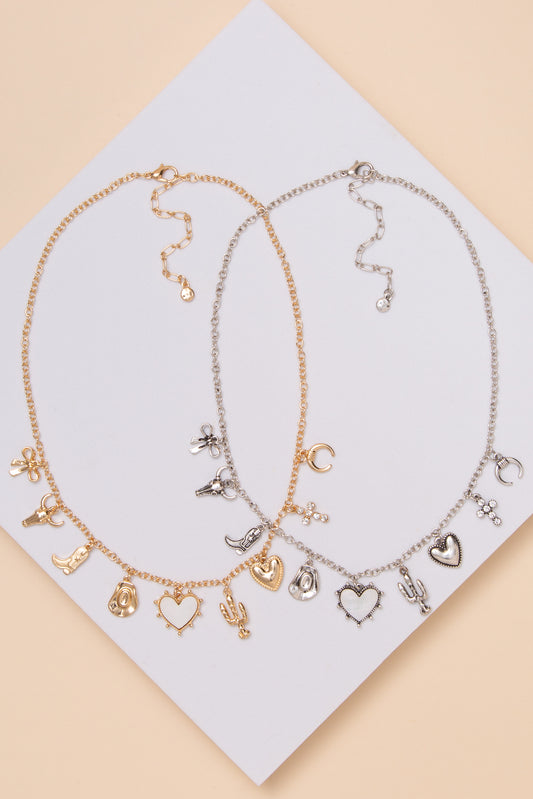 Chloe Heart Trinket Charm Necklace