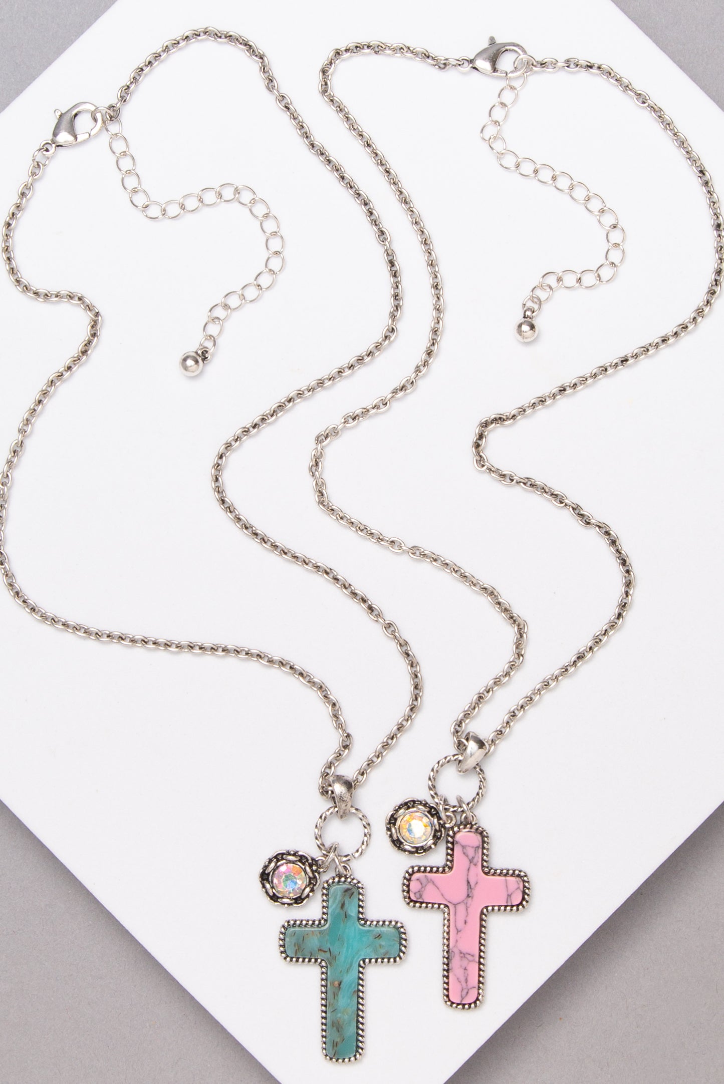 Stephanie Western Stone Cross Necklace