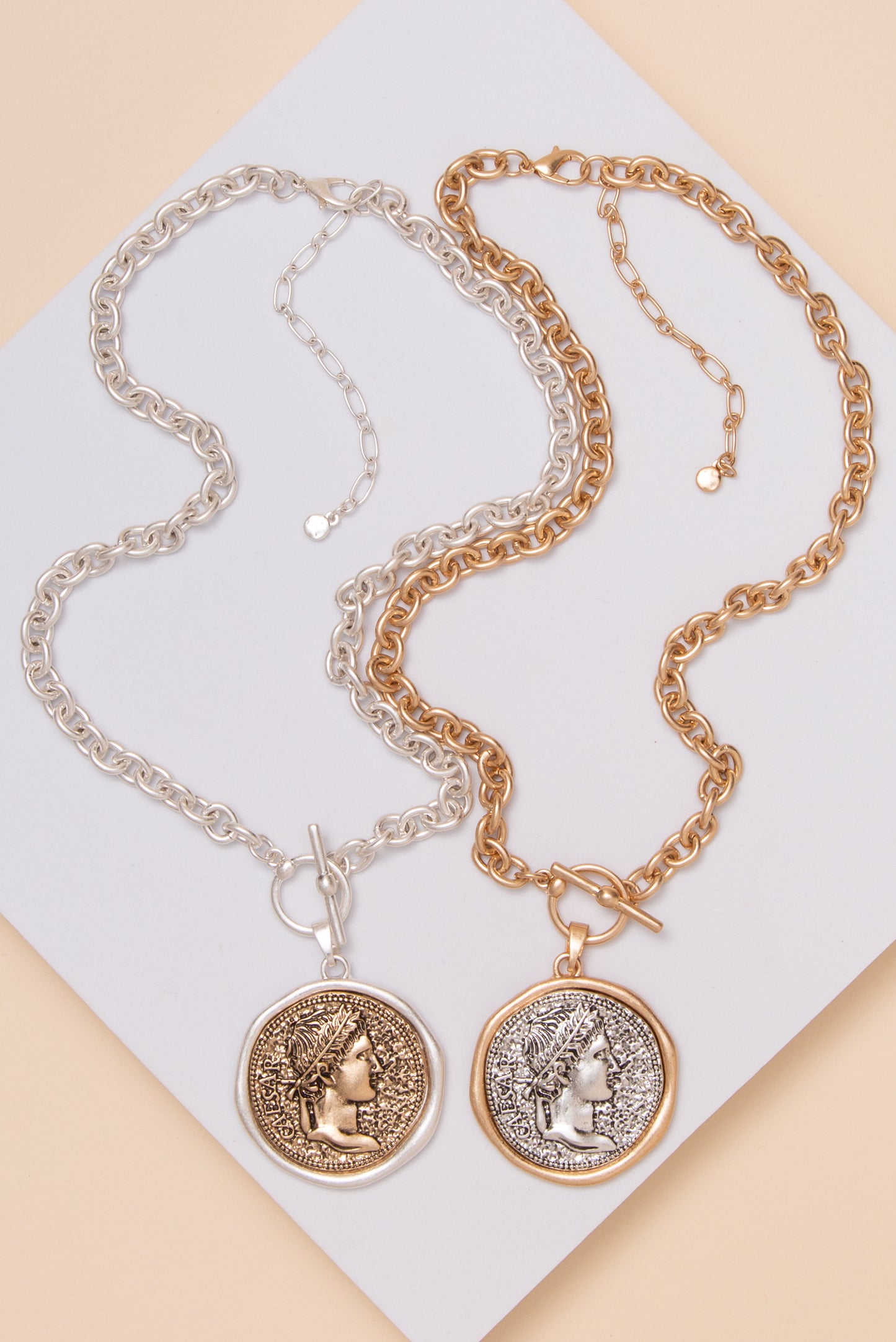 Lucy Toggle Medallion Necklace