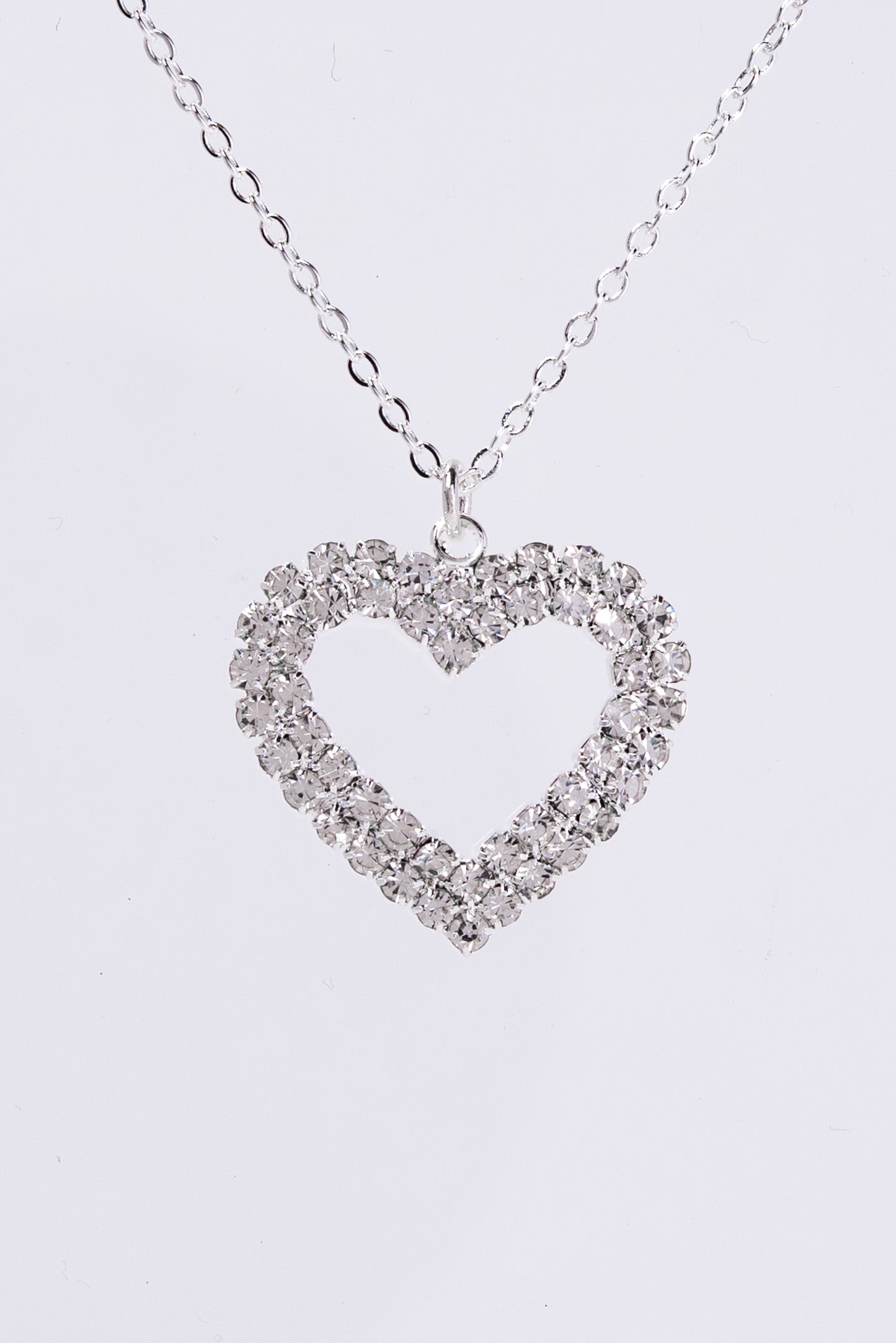 Ariella Valentine's Day Heart Pave Pendant Necklace