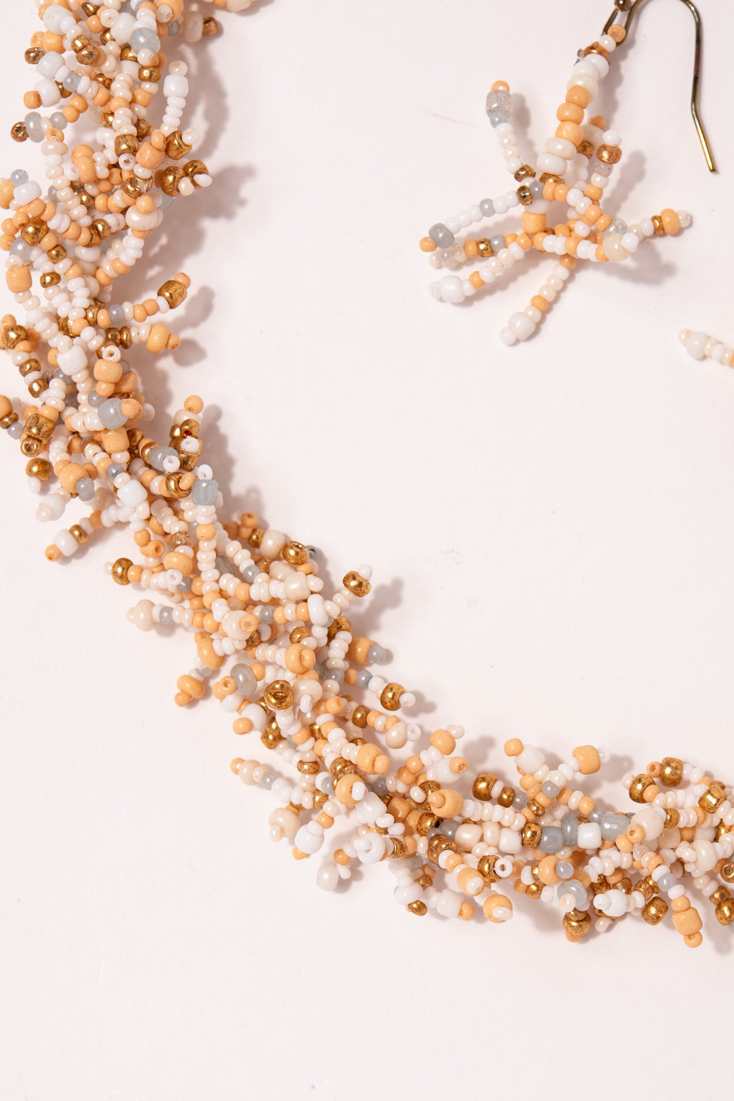 Mila Bohemian Seed Bead Cluster Necklace Set