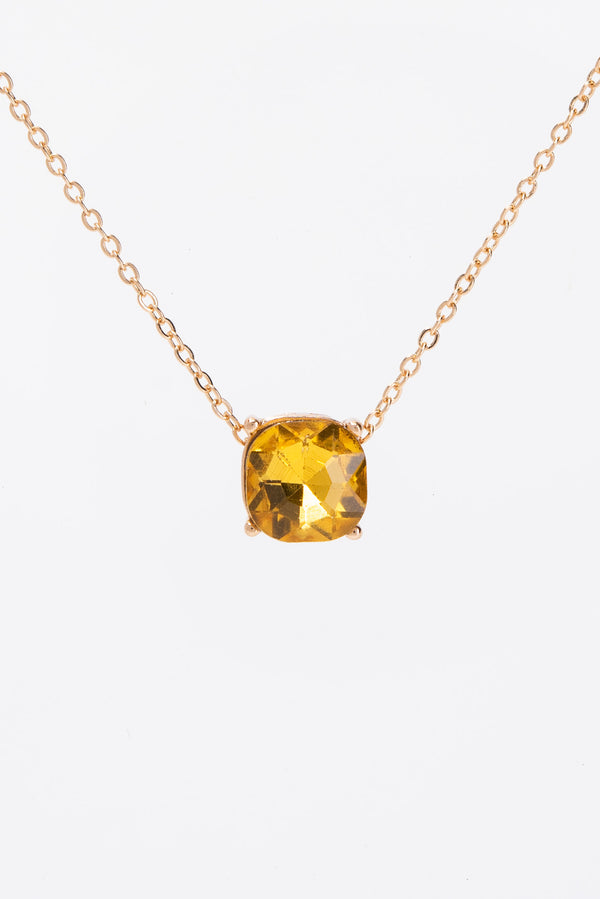 Rosie 10MM Solitaire Bezzle Pendant Necklace