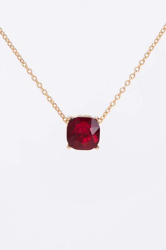 Rosie 10MM Solitaire Bezzle - Ruby Red