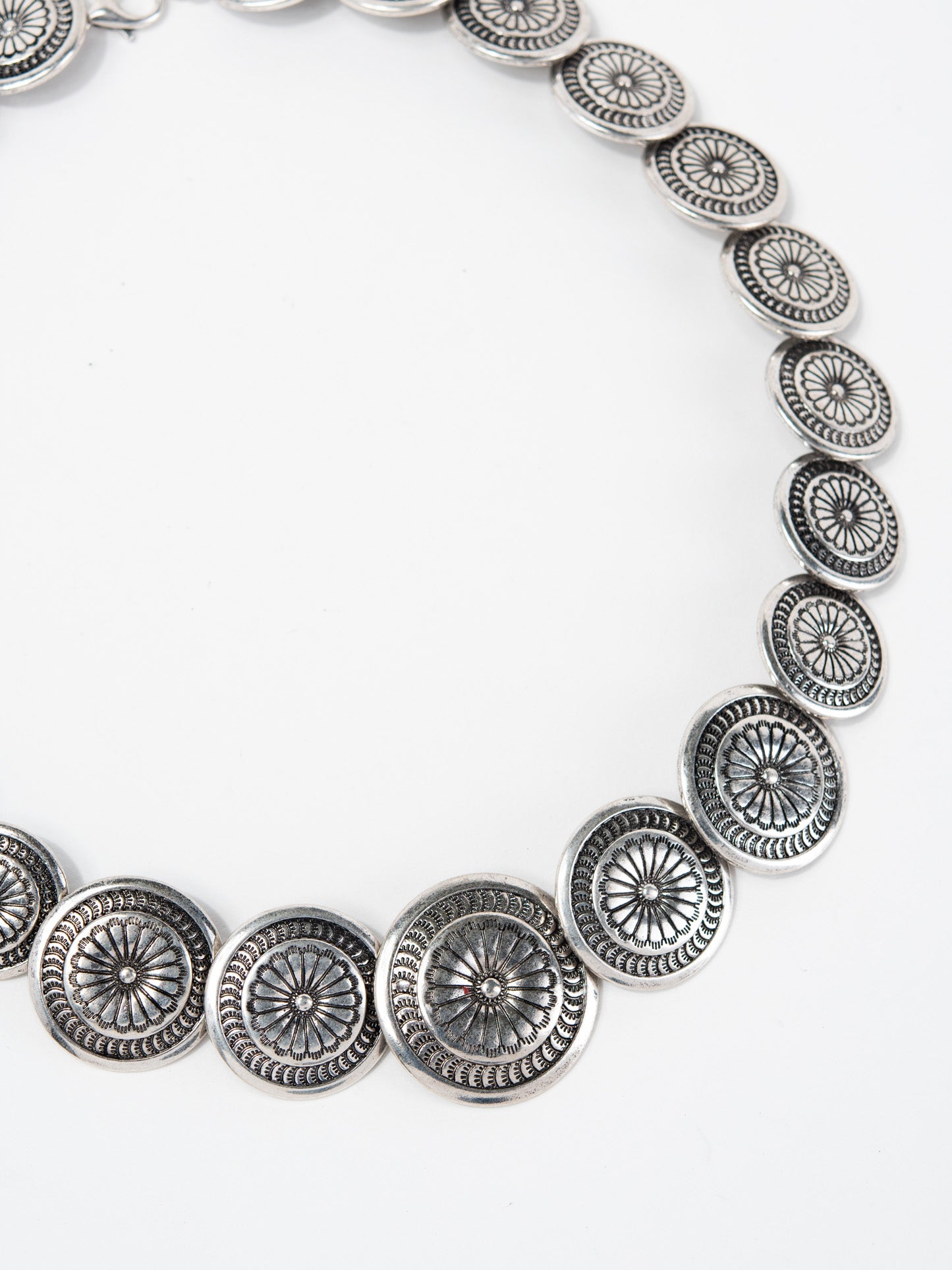 Jeanne Sunburst Design Adjustable Concho Necklace