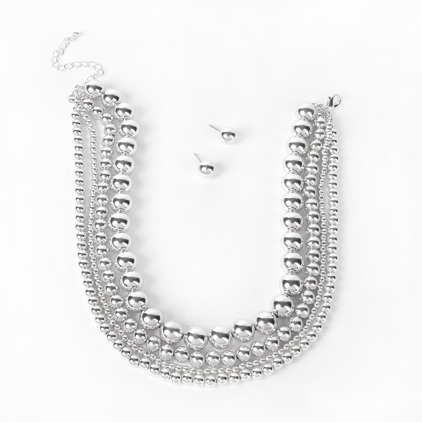 Kordyn 4-Strand Bead Necklace & Earring Set