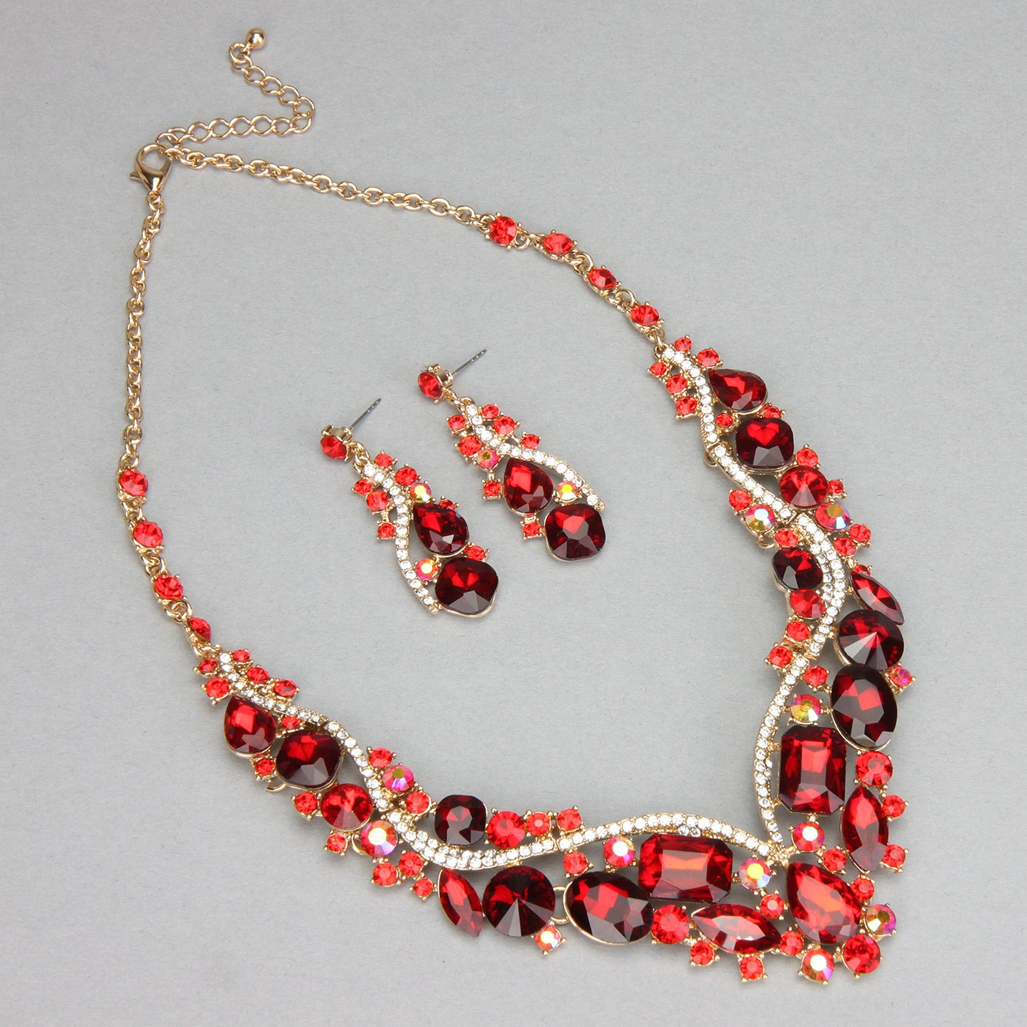 Reese Assorted Stone Necklace & Earring Set