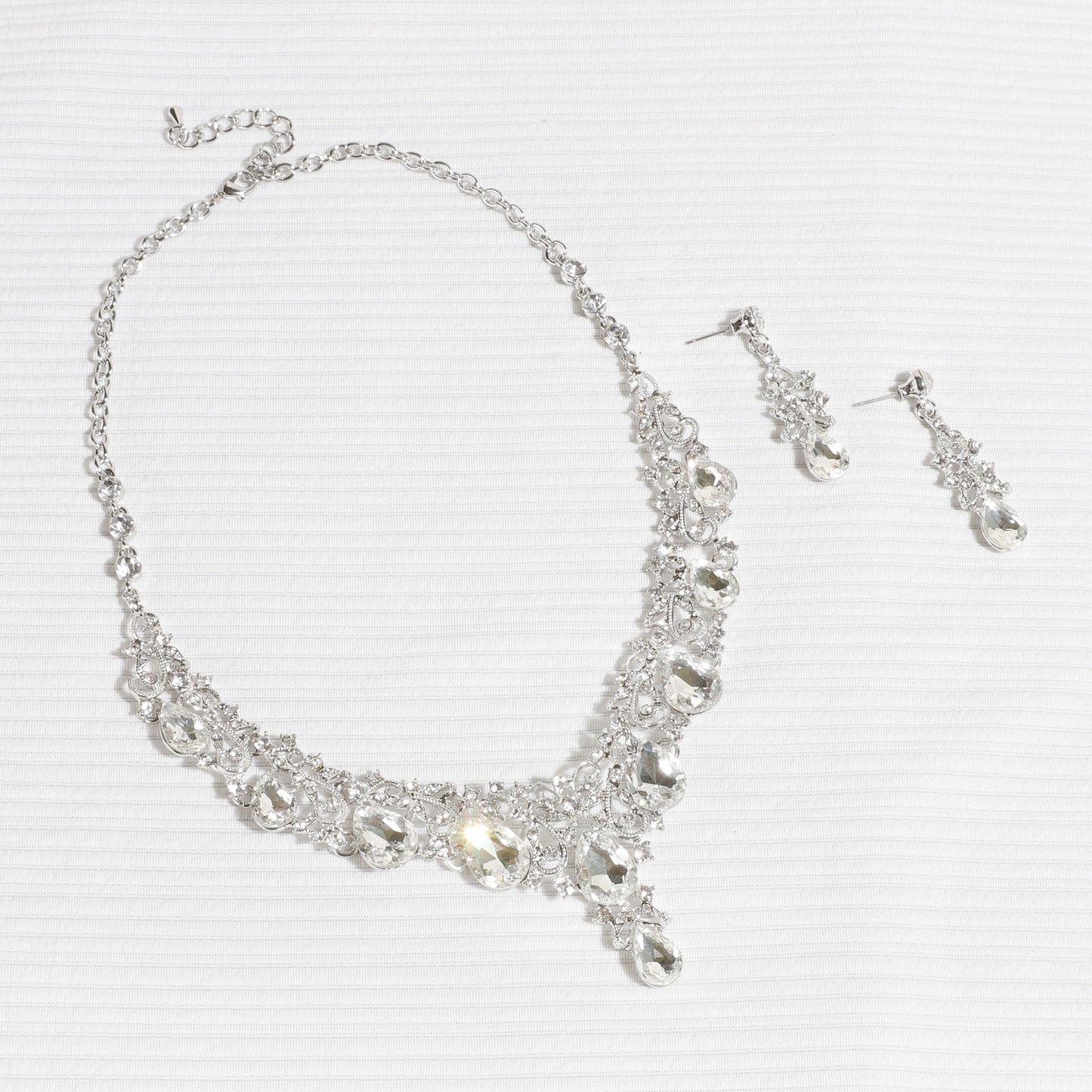 Amalfi Rhinestone Vine Necklace & Earring Set