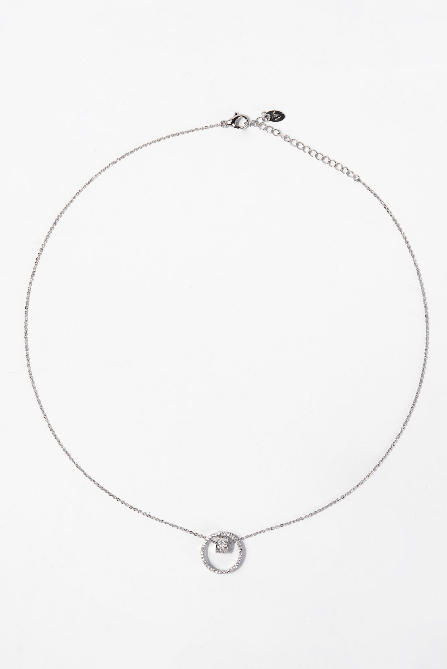 Delaina CZ White Gold Plated Necklace