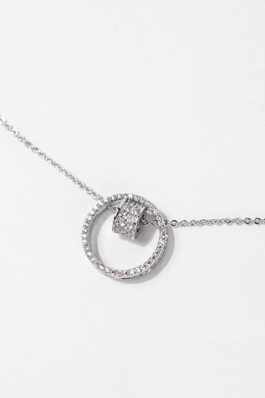 Delaina CZ White Gold Plated Necklace