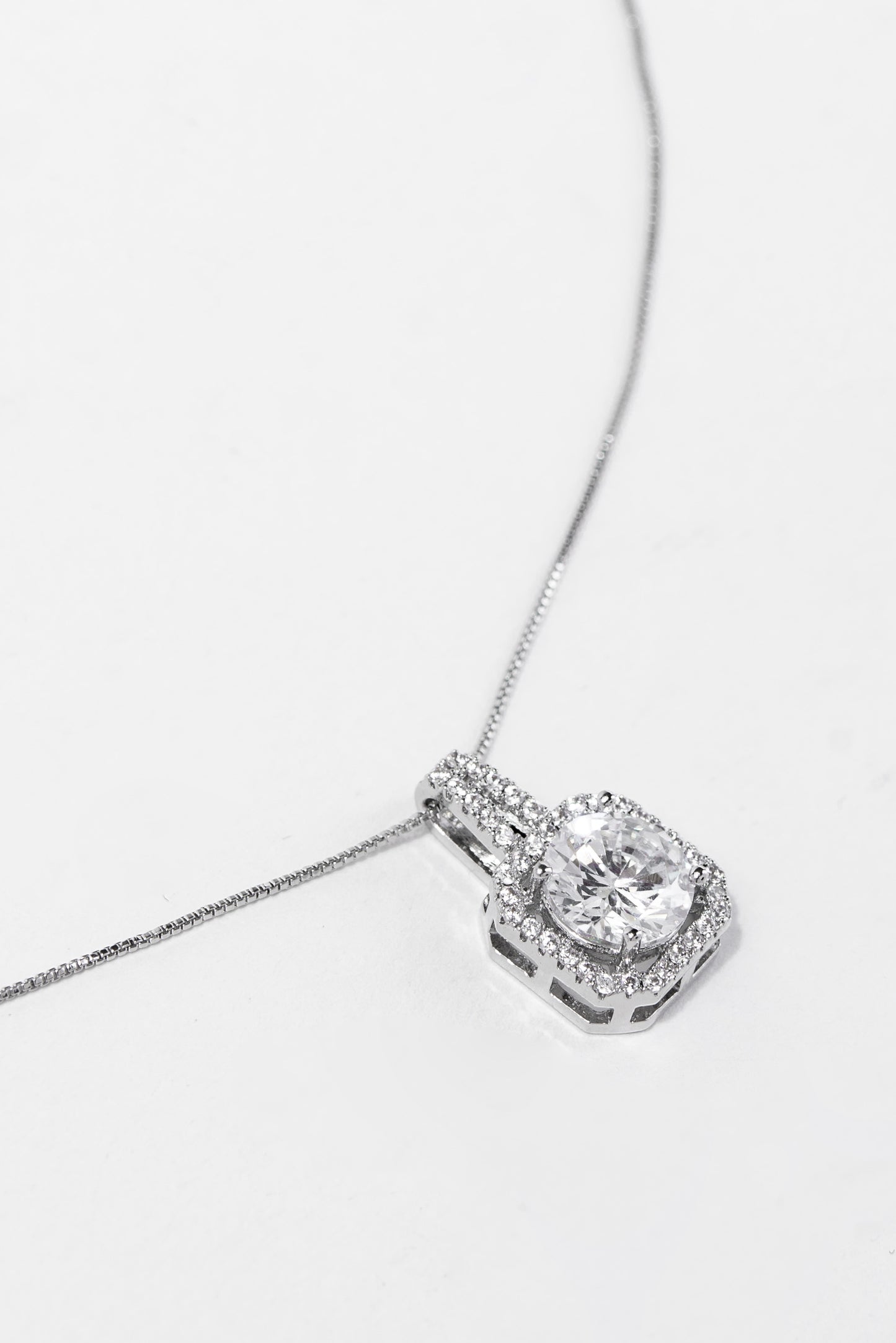 Eliana Solitaire Bezzle CZ Gold Plated Necklace