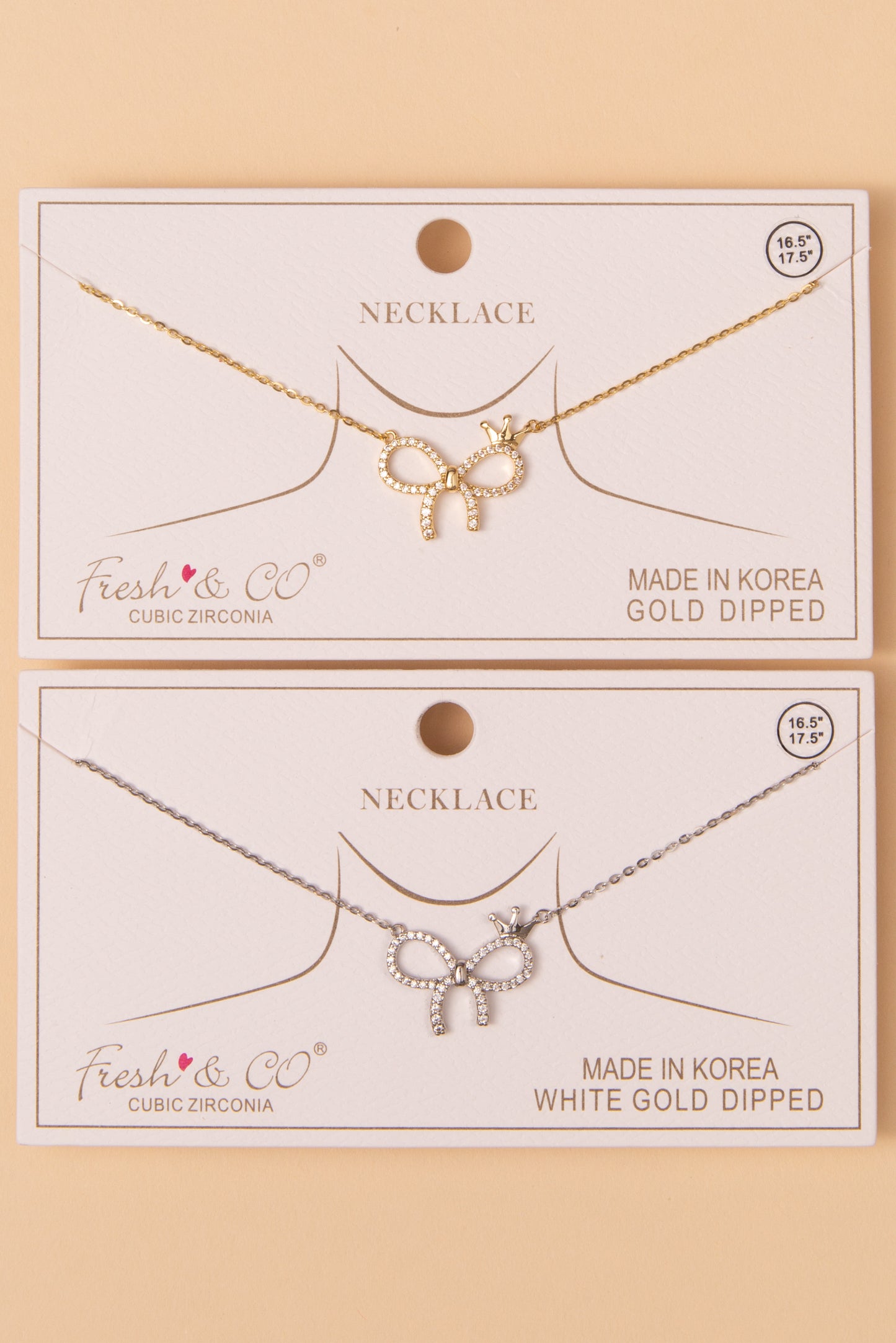 Sofia Cubic Zirconia Bow Pendant Necklace