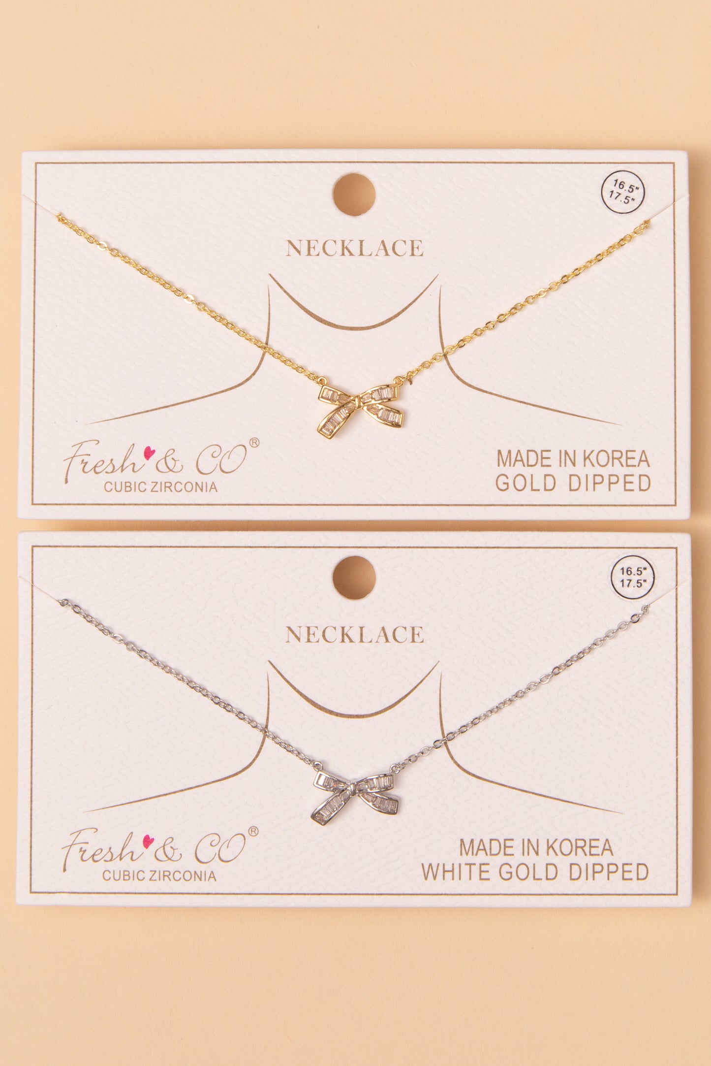 Harper Cubic Zirconia Bow Pendant Necklace