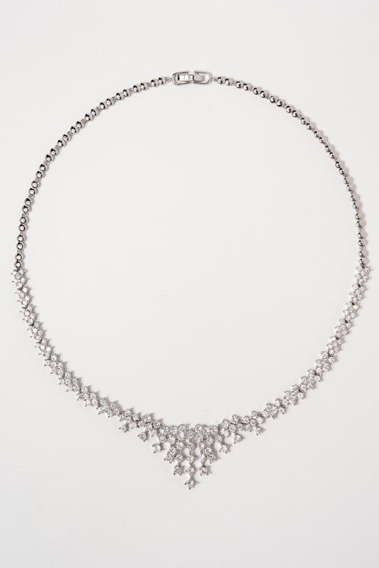 Becca Glam Cubic Z Necklace Set - Silver
