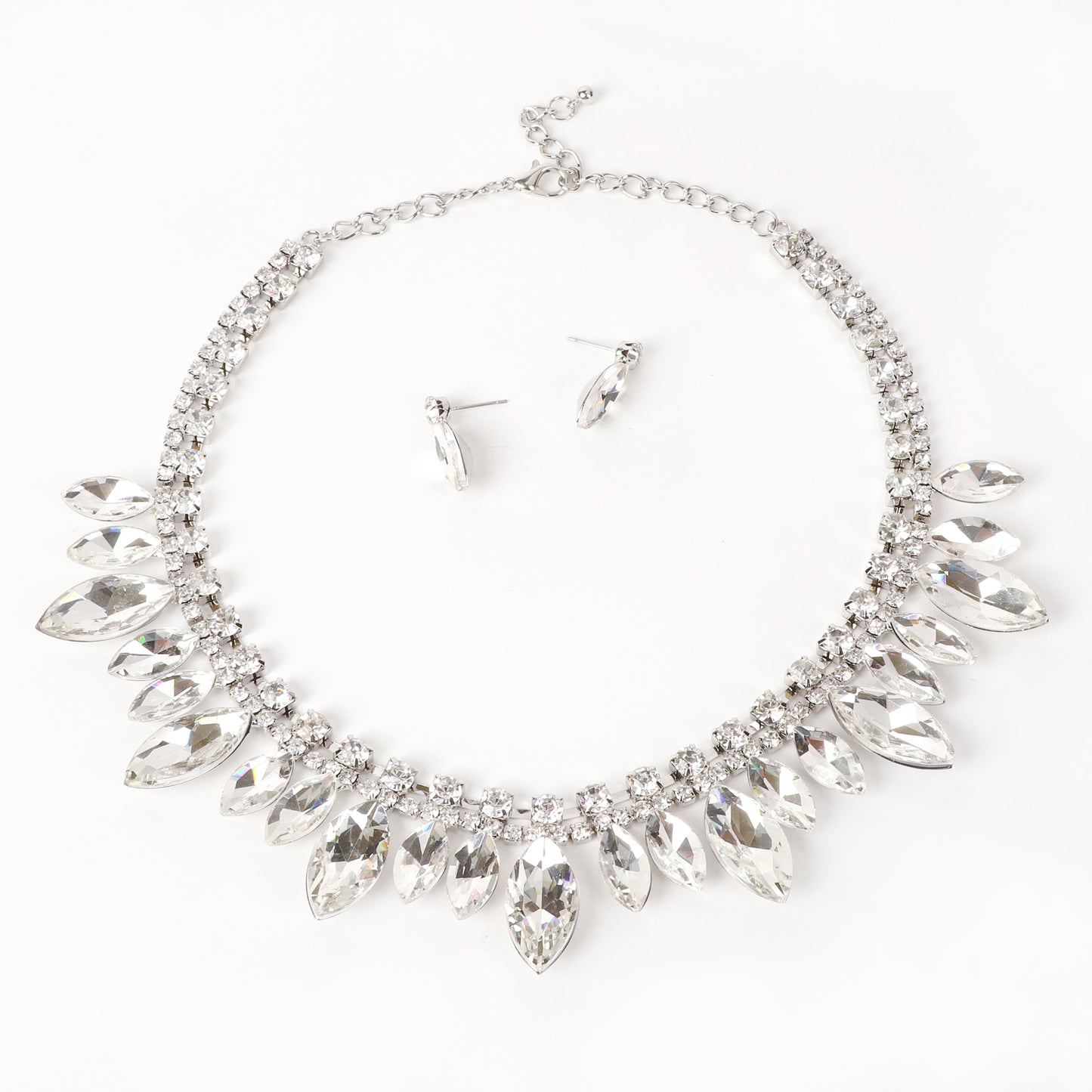 Giselle Marquise Stone Necklace & Earring Set