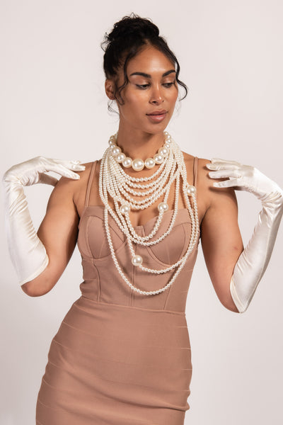 Fashion statement layered necklace - Gem